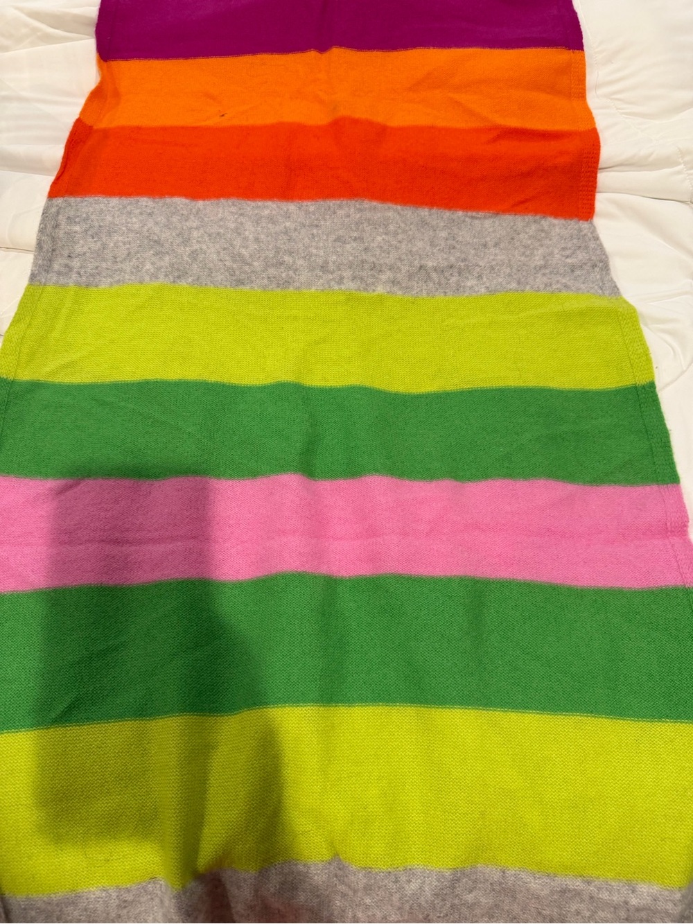 J. Society 100% Cashmere Rainbow Stripe Scarf and Beanir Hat from Haute Shore